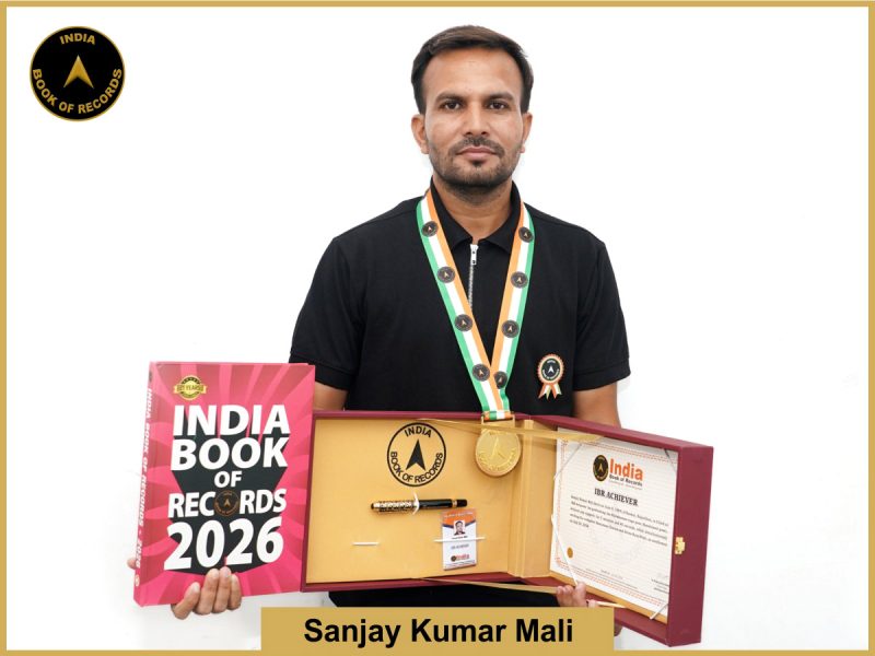 Image of Sanjay Kumar Mali with IBR Achiever Certificate.