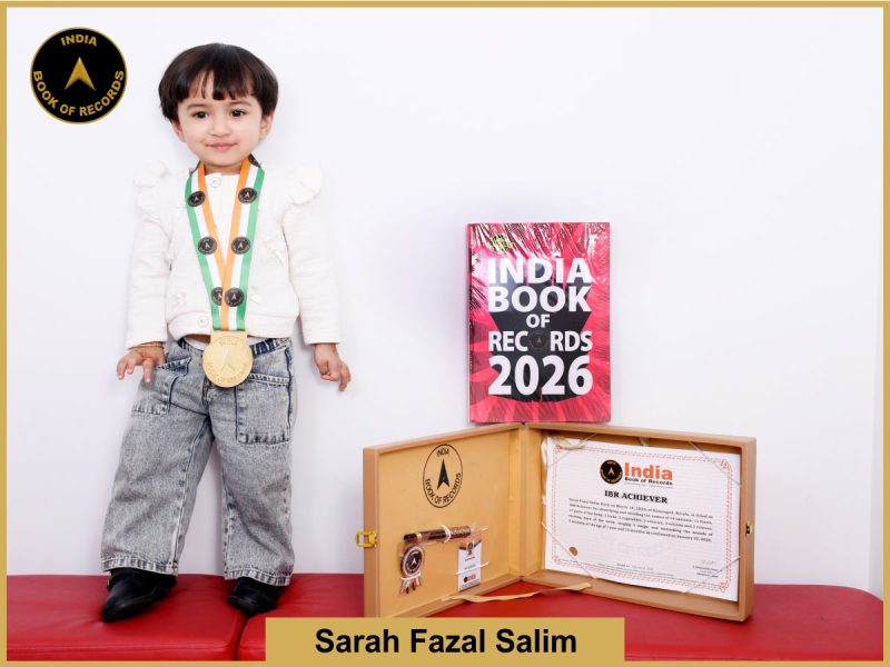 Image of Sarah Fazal Salim with IBR Achiever certificate.
