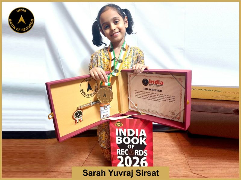 Image of Sarah Yuvraj Sirsat with IBR Achiever Certificate.