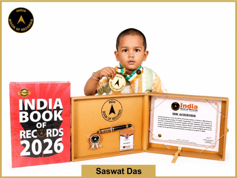 Image of Saswat Das with IBR Achiever Certificate.