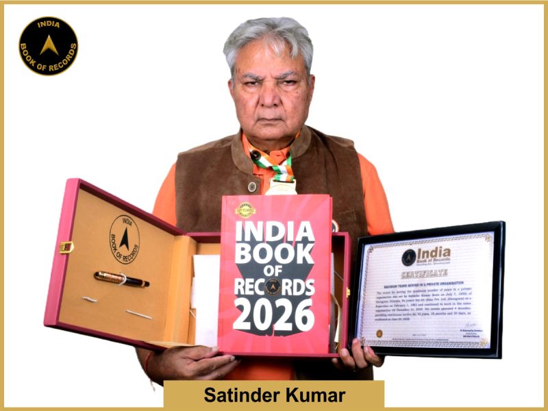 Pic of Satinder Kumar, Maximum years served in a private organisation.
