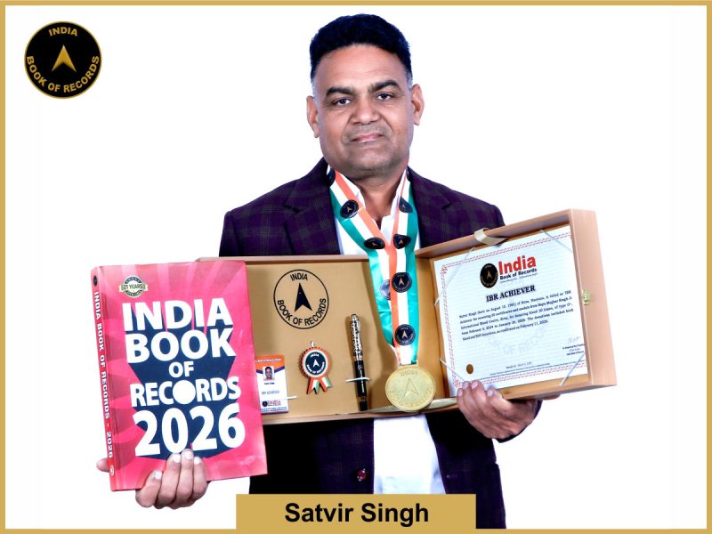 Image of Satvir Singh with IBR Achiever certificate.