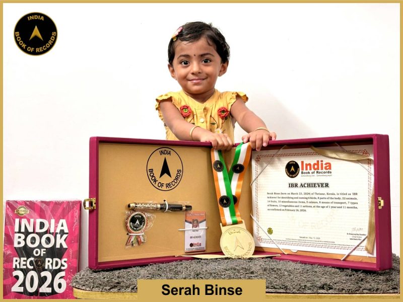 Image of Serah Binse with IBR Achiever Certificate.