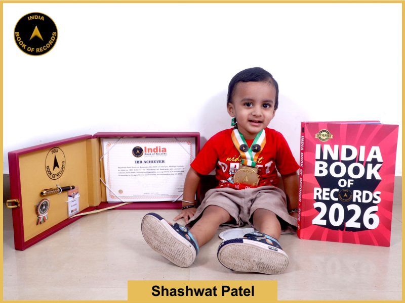 Image of Shashwat Patel with IBR Achiever Certificate.
