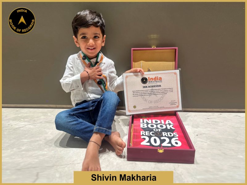 Pic of Shivin Makharia with IBR Achiever Certificate.