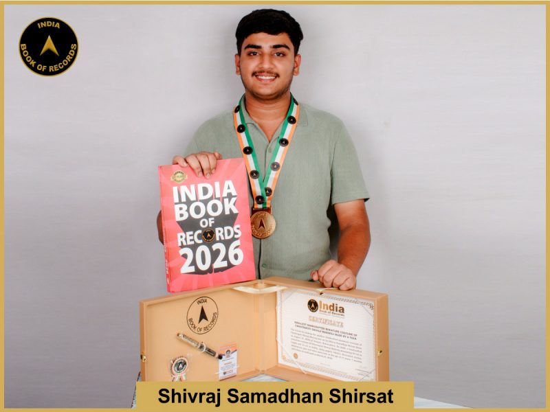 Image of Shivraj Samadhan Shirsat, Smallest handcrafted miniature costume of Chhatrapati Shivaji Maharaj made by a teen