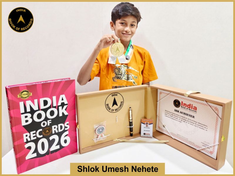 Image of Shlok Umesh Nehete with IBR Achiever certificate.