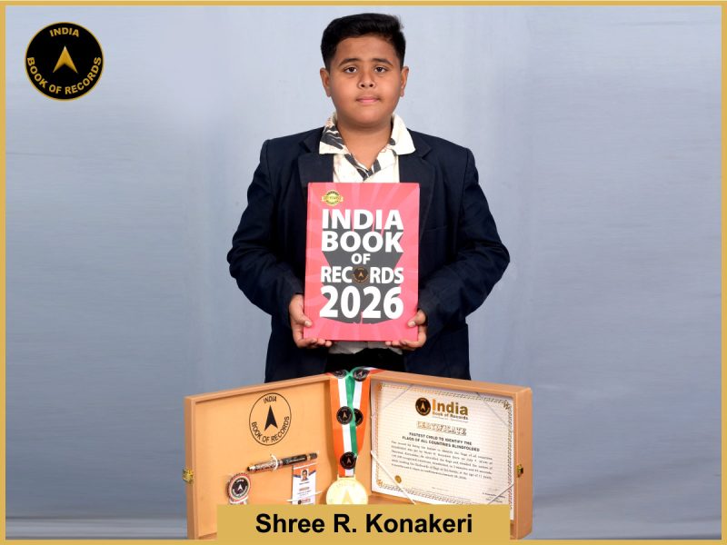 Fastest child to identify the flags of all countries blindfolded