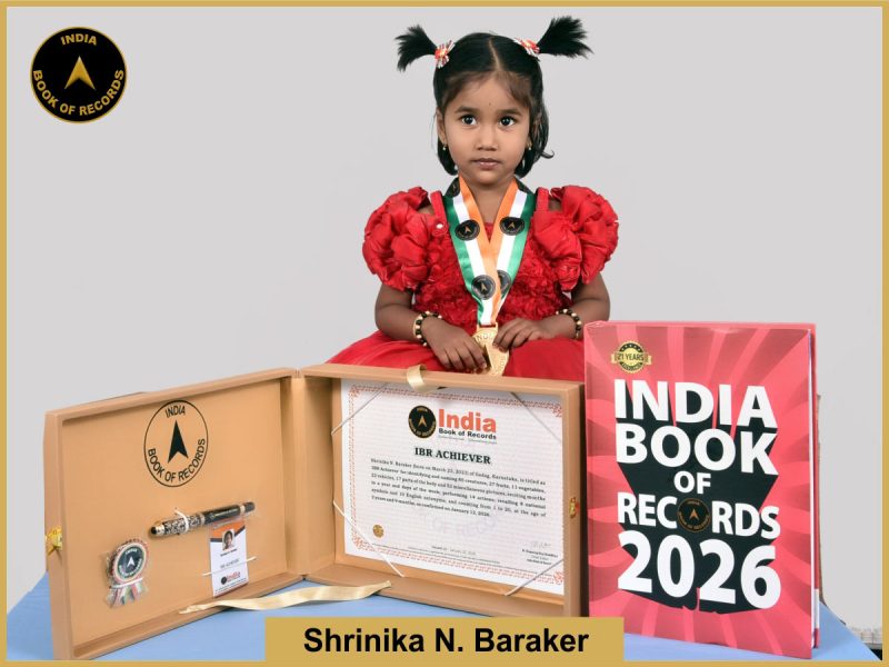 Image of Shrinika N. Baraker with IBR Achiever Certificate.
