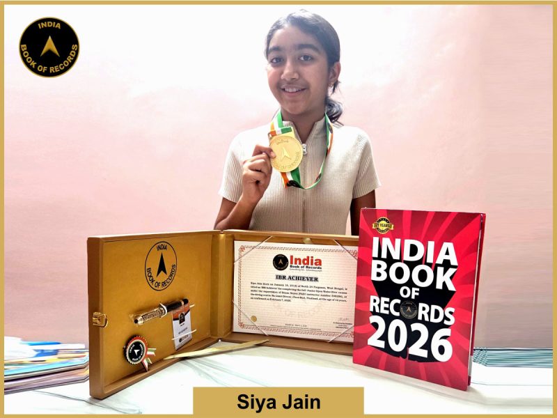 Image of Siya Jain with IBR Achiever certificate.