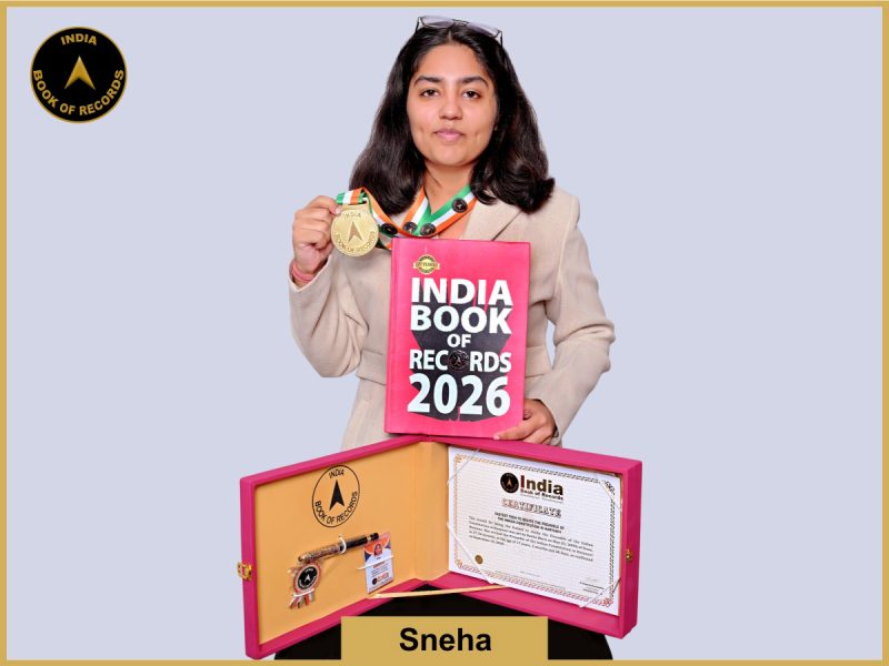 Pic of Sneha, Fastest teen to recite the Preamble of the Indian Constitution in Haryanvi.