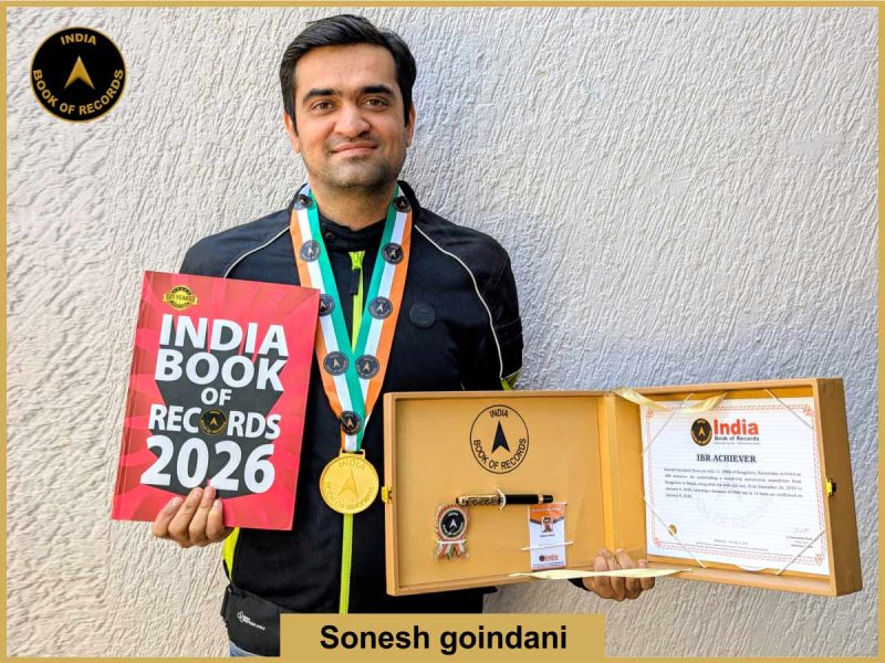 Portrait of Sonesh Goindani with IBR Achiever certificate.