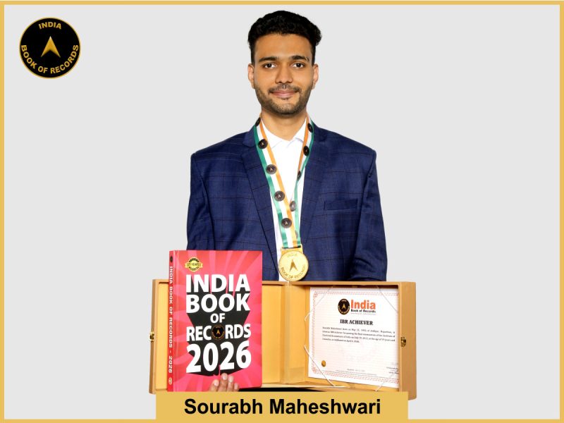 Image of Sourabh Maheshwari with Ibr certificate.