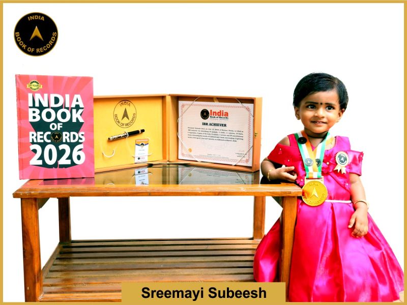 Image of Sreemayi Subeesh with IBR Achiever certificate.