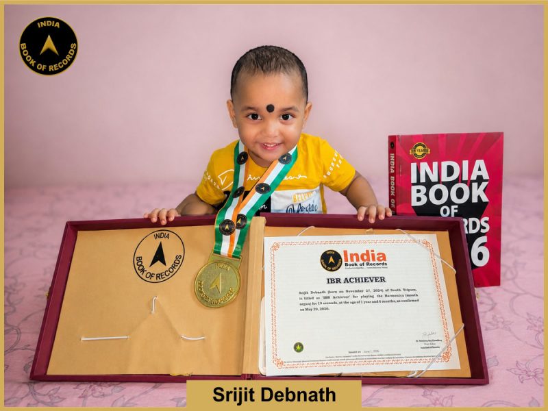 Image of Srijit Debnath with IBR certificate.