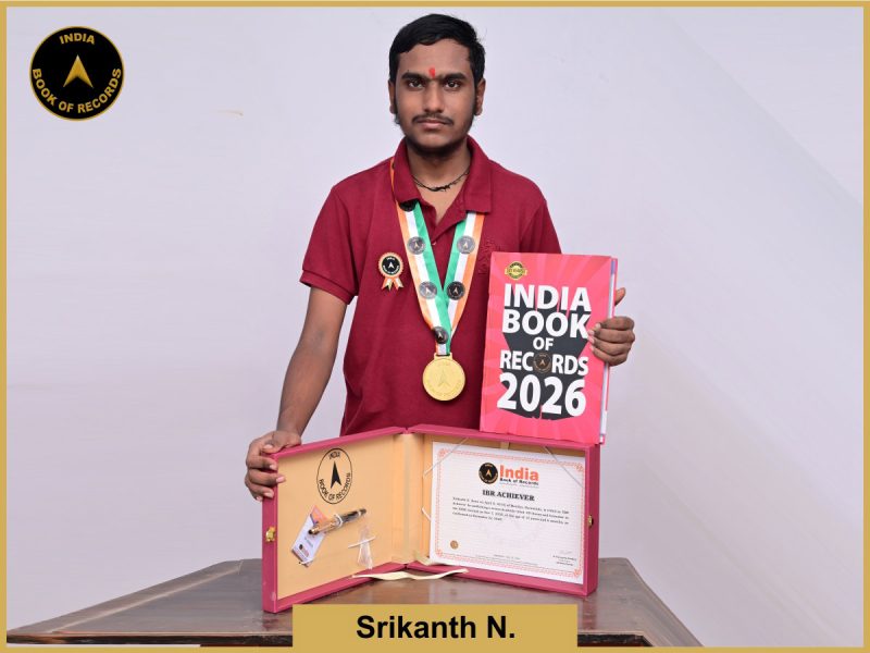 Image of Srikanth N. with IBR Achiever Certificate.