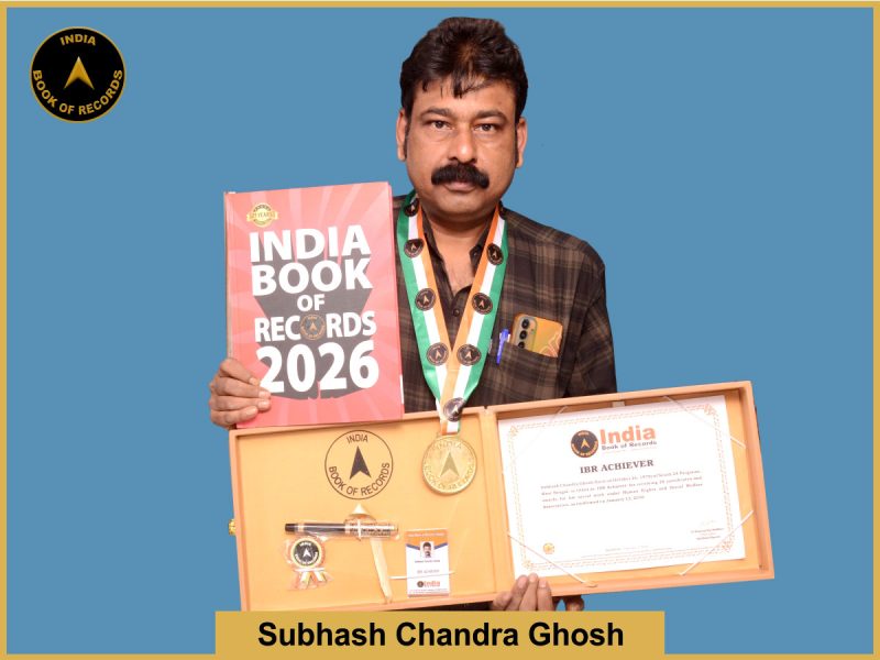 Pic of Subhash Chandra Ghosh with IBR Achiever Certificate.