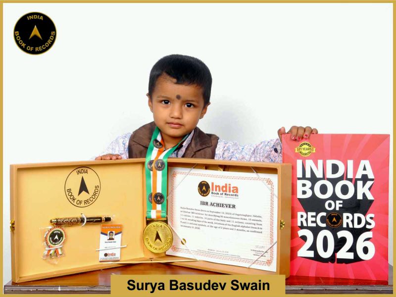 Image of Surya Basudev Swain with IBR Achiever certificate.