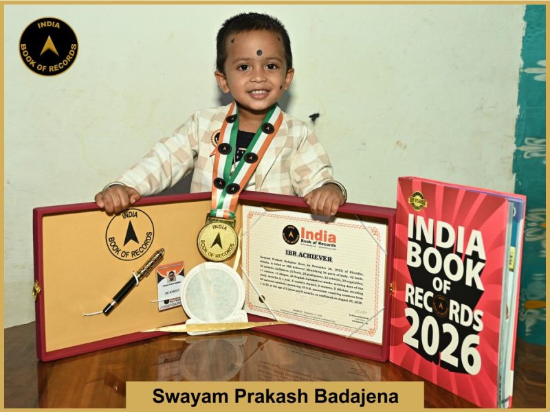 Image of Swayam Prakash Badajena with IBR Achiever Certificate.