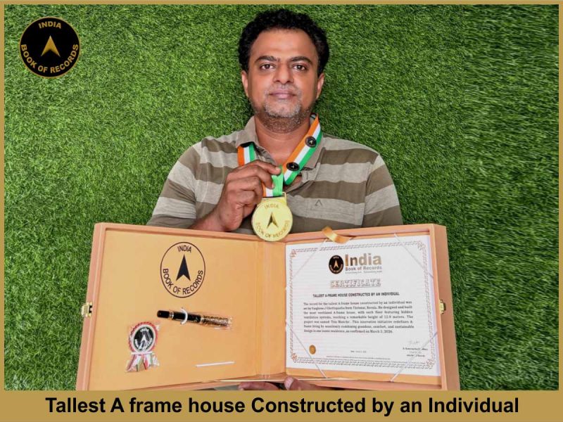 Tallest A frame house Constructed by an Individual