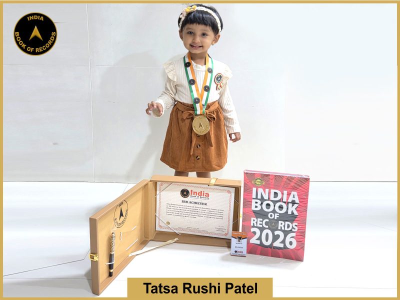 Pic of Tatsa Rushi Patel with IBR Achiever certificate.