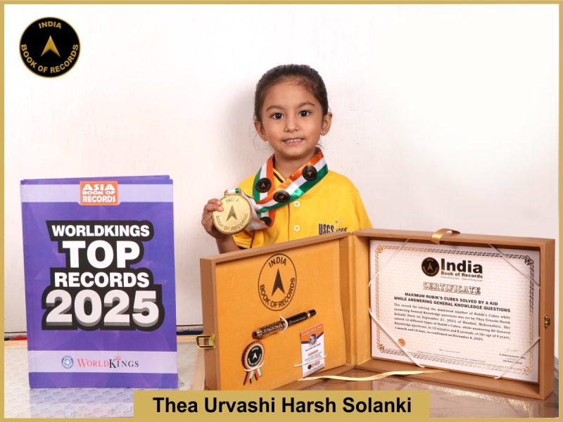 Maximum Rubik’s Cubes solved by a kid while answering General Knowledge questions