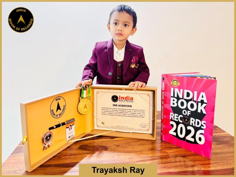Image of Trayaksh Ray with IBR Achiever certificate.