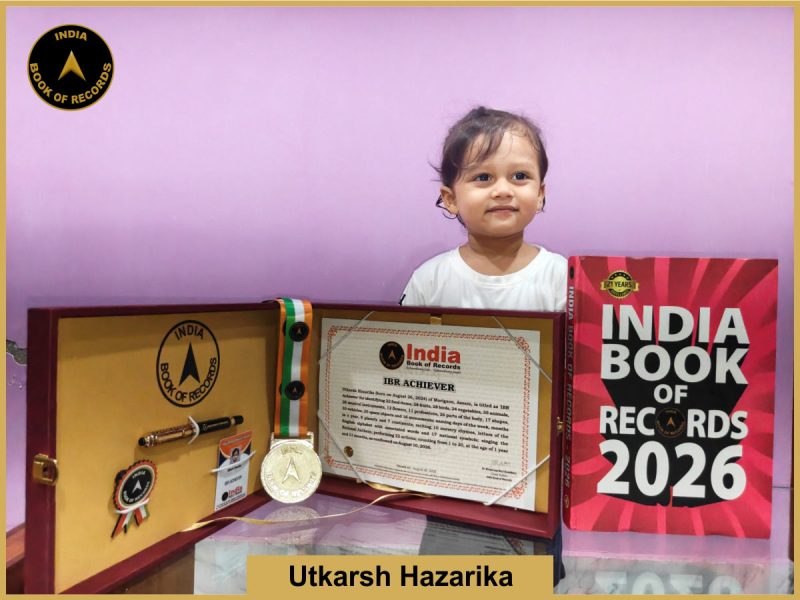 Image of Utkarsh Hazarika with IBR Achiever Certificate.