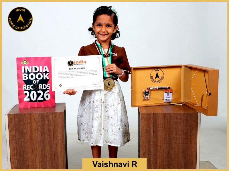 Image of Vaishnavi-R with IBR certificate.