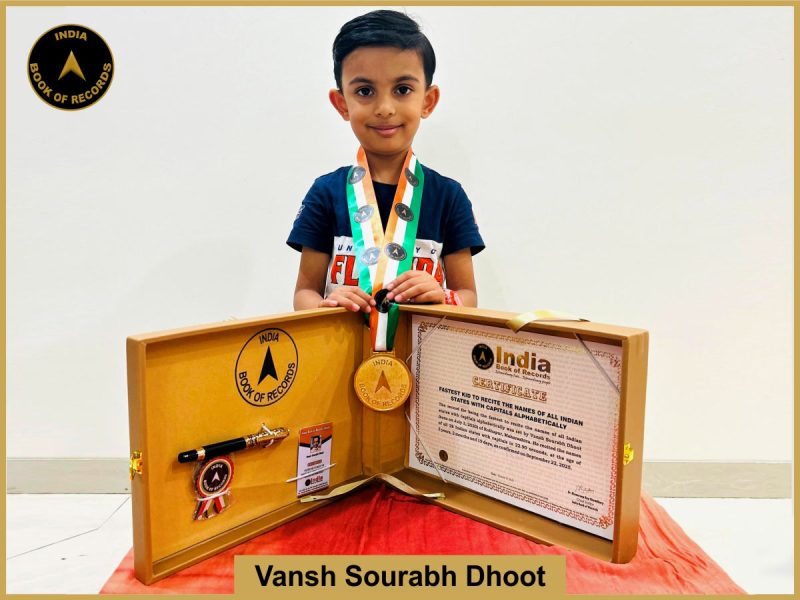 Fastest kid to recite the names of all Indian states with capitals alphabetically