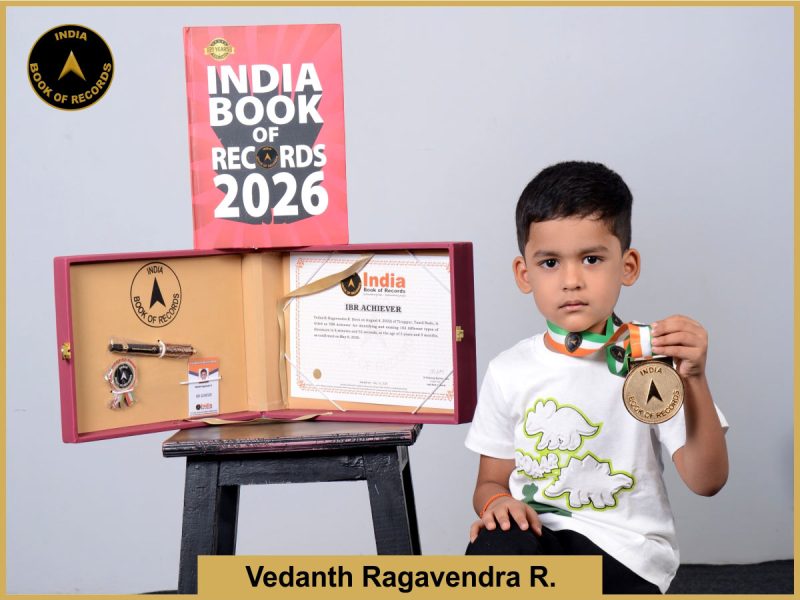 Pic of Vedanth Ragavendra R. with IBR Achiever Certificate.