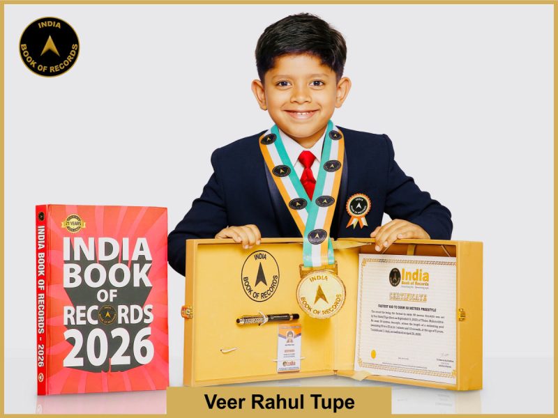 Image of Veer Rahul Tupe, Fastest kid to swim 50 metres freestyle.