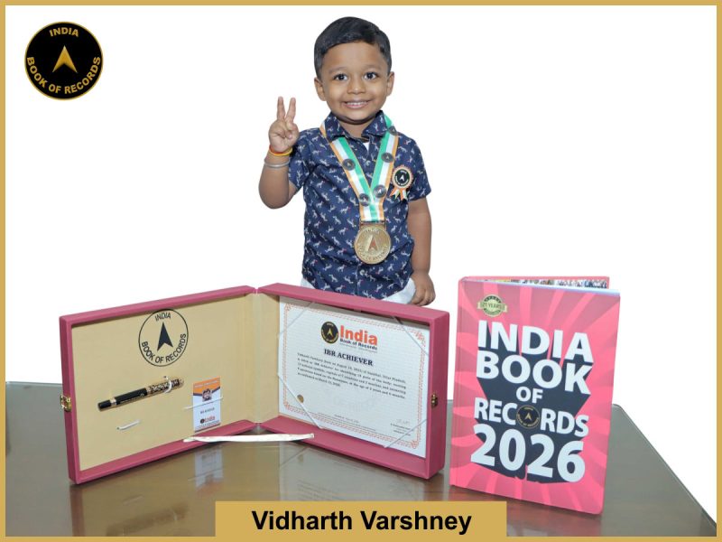 Image of Vidharth Varshney with IBR Achiever Certificate.