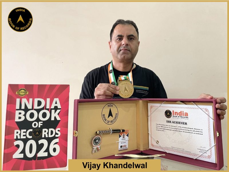 Pic of Vijay Khandelwal with IBR Achiever Certificate.