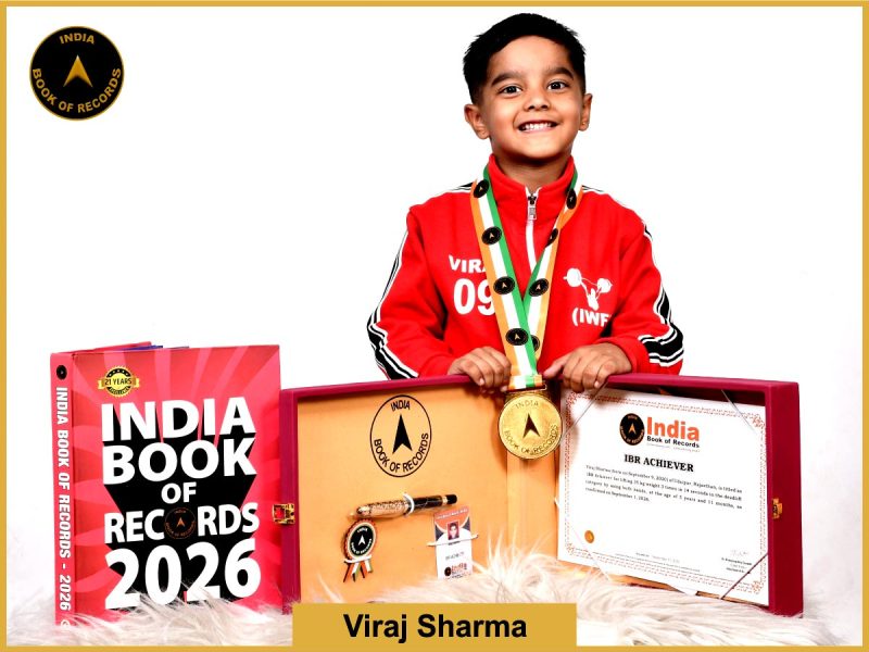 Pic of Viraj Sharma with IBR Achiever certificate.
