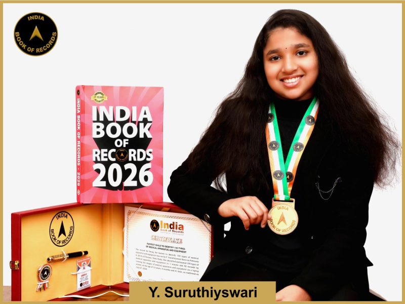 Image of Y Suruthiyswar, Fastest child to identify 150 types of medical apparatus and equipment.