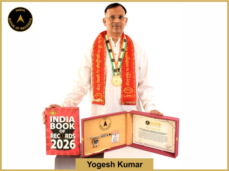Image of Yogesh kumar, Vedic yagna rituals performed for maximum days by an individual and uploaded on YouTube.