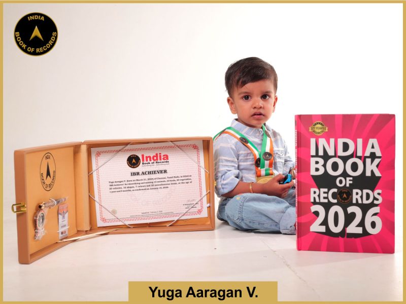Image of Yuga Aaragan V. with IBR Achiever Certificate.