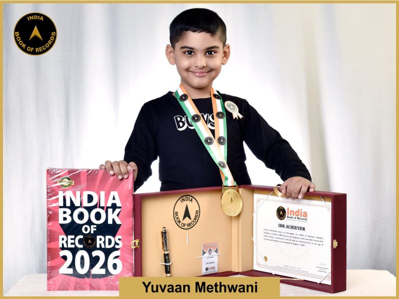 Image of Yuvaan Methwani with IBR Achiever Certificate.