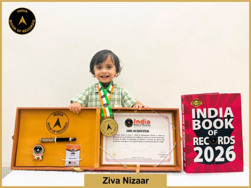 Image of Ziva Nizaar with IBR Achiever certificate.